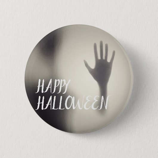 Happy Halloween Beängstigend Hand Abzeichen Button (Vorderseite)