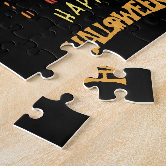 Happy Halloween Beängstigend Hexe, Ghost und Pumpk Puzzle (Seite)