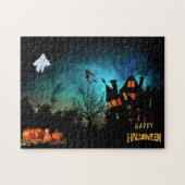 Happy Halloween Beängstigend Hexe, Ghost und Pumpk Puzzle (Horizontal)