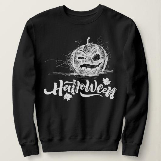 Happy Halloween Beängstigend Kürbisgesicht Sweatsh Sweatshirt (Design vorne)