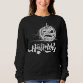 Happy Halloween Beängstigend Kürbisgesicht Sweatsh Sweatshirt (Vorderseite)