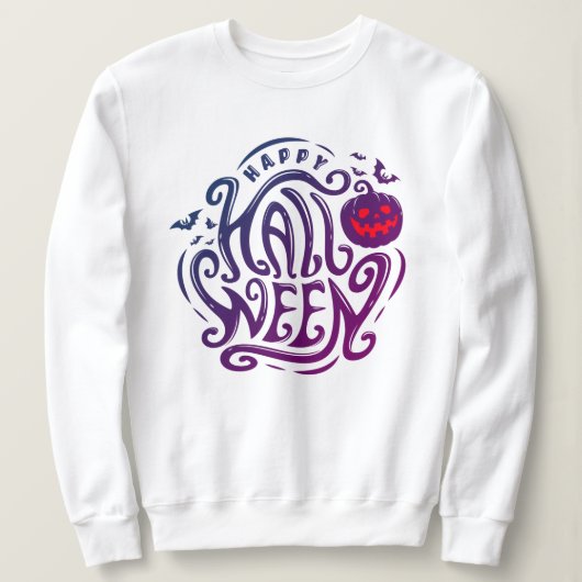 Happy Halloween Beängstigend Kürbisgesicht Sweatsh Sweatshirt (Design vorne)