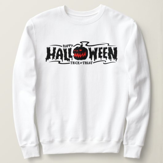 Happy Halloween Beängstigend Kürbisgesicht Sweatsh Sweatshirt (Design vorne)
