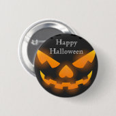 Happy Halloween Beängstigend Pumpkin Button (Vorne & Hinten)