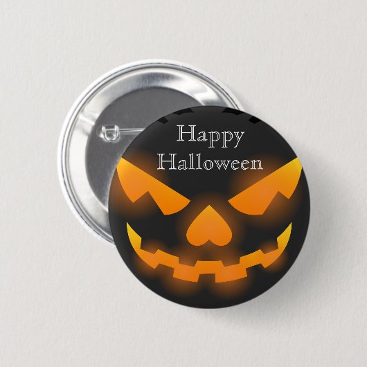 Happy Halloween Beängstigend Pumpkin Button (Vorne & Hinten)