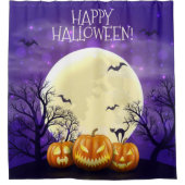Happy Halloween Beängstigend Pumpkins Duschvorhang (Vorderseite)