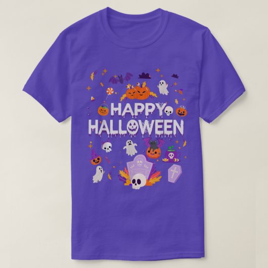 Happy Halloween Beängstigend Retro Kids Boo Ghost T-Shirt (Design vorne)