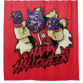 Happy Halloween Beängstigend Werewolf Duschvorhang (Vorderseite)