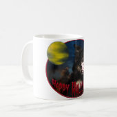 Happy Halloween Beängstigend Wolf Kaffeetasse (Vorderseite Links)