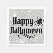 Happy Halloween Beängstigende Graue Spinne Serviette (Vorderseite)