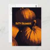 Happy halloween beängstigende Kürbis Postkarte (Vorne/Hinten)