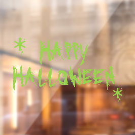 Happy Halloween beängstigende Slime-Typografie Fensteraufkleber