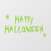 Happy Halloween beängstigende Slime-Typografie Fensteraufkleber (Blatt)