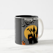 Happy Halloween beängstigender Geist Zweifarbige Tasse (VorderseiteRechts)