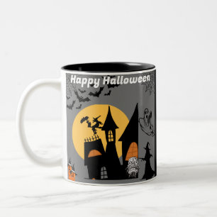 Happy Halloween beängstigender Geist Zweifarbige Tasse