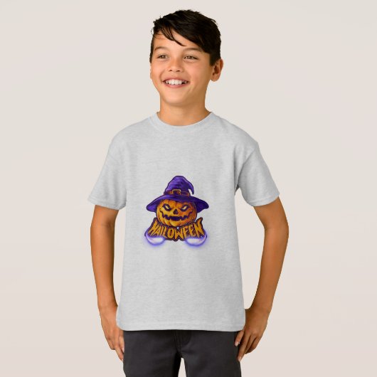 Happy Halloween Beängstigender Jack O’ Lantern T-Shirt (Vorne ganz)
