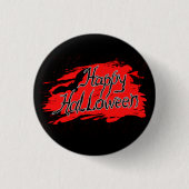 Happy Halloween beängstigendes Button, blutiges Zu Button (Vorderseite)