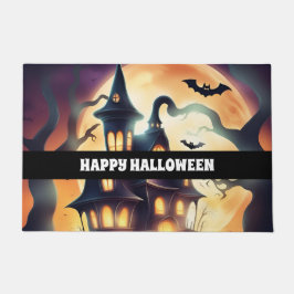 Happy halloween beängstigendes Haus Fußmatte