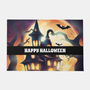 Happy halloween beängstigendes Haus Fußmatte