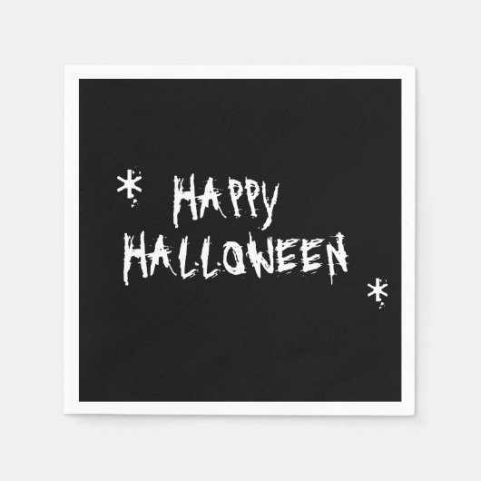 Happy Halloween beängstigendes Typografie-Party Serviette (Vorderseite)