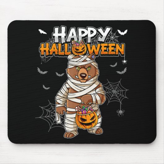 Happy Halloween Bear Mummy Mousepad (Vorne)