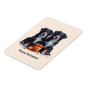 Happy Halloween Bernese Mountain Hunde Pumpkin Magnet (Linke Seite)