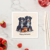 Happy Halloween Bernese Mountain Hunde Pumpkin Serviette (Beispiel)