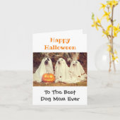 Happy Halloween Beste Hündin Mama je Pet Foto Funn Karte (Gelbe Blume)