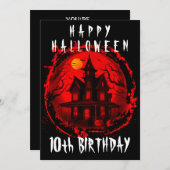 HAPPY HALLOWEEN BIRTHDAY CUSTOM PARTY EINLADUNG (Vorne/Hinten)
