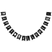 Happy Halloween Black and White Ghost Wimpelkette (Alle)