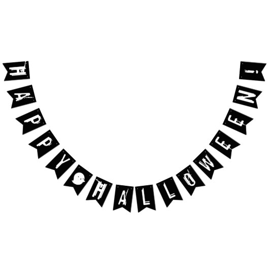 Happy Halloween Black and White Ghost Wimpelkette (Alle)