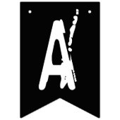 Happy Halloween Black and White Ghost Wimpelkette (Zweite Fahne)