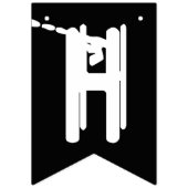 Happy Halloween Black and White Ghost Wimpelkette (Erste Fahne)