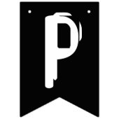 Happy Halloween Black and White Ghost Wimpelkette (Dritte Fahne)