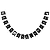 Happy Halloween Black and White Spider Webmuster Wimpelkette (Alle)