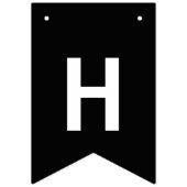 Happy Halloween Black and White Wimpelkette (Zweite Fahne)