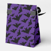 Happy Halloween Black Bats lila, sprichwörtliches Geschenkschachtel (Rückseite)