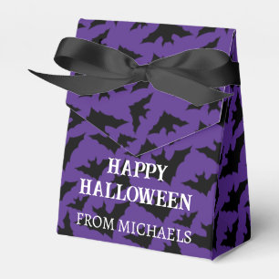 Happy Halloween Black Bats lila, sprichwörtliches Geschenkschachtel