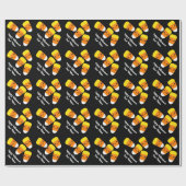 Happy Halloween Black Candy Corn Packpapier (Flach)