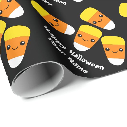 Happy Halloween Black Candy Corn Packpapier (Rolleneckpunkt)