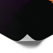 Happy Halloween Black Cat and Moon Poster (Ecke)