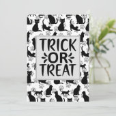 Happy Halloween Black Cat Anpassbare Karte (Stehend Vorderseite)