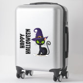 Happy Halloween Black Cat Aufkleber (Koffer)