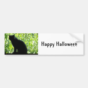 Happy Halloween Black Cat Autoaufkleber