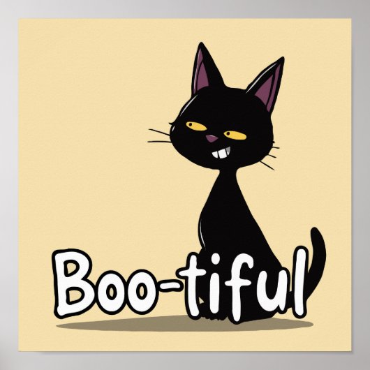 Happy Halloween Black Cat Böse Poster (Vorne)