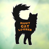 Happy Halloween Black Cat Catloween Fensteraufkleber (Blatt 3)