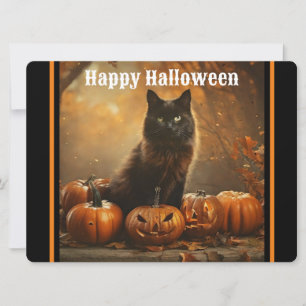 Happy Halloween Black Cat Collection Feiertagskarte
