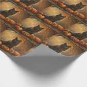 Happy Halloween Black Cat Collection Geschenkpapier (Ecke)