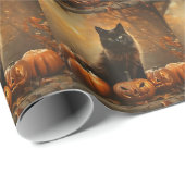 Happy Halloween Black Cat Collection Geschenkpapier (Rolleneckpunkt)