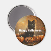 Happy Halloween Black Cat Collection Magnet (Vorderseite/Rückseite)